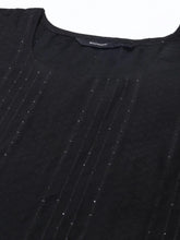 Women's Black Solid Kurta SetKC-795-Black